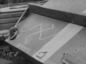 A swastika drawn on a Soviet tank after the Prague Spring. Image borrowed from “Prague Spring” on Wikipedia: The Free Encyclopedia, photographer unknown.