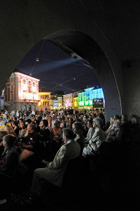 Viewing films in the Piazza Grande at the 61st Locarno International Film Festival