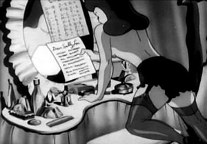 Private SNAFU's girlfriend, Sally Lou, reads his letter in Censored (1944). Warners' animators, especially Tashlin, took full advantage of the servicemen-only audience: there was never such blatant pulchritude in a standard Looney Tunes film.